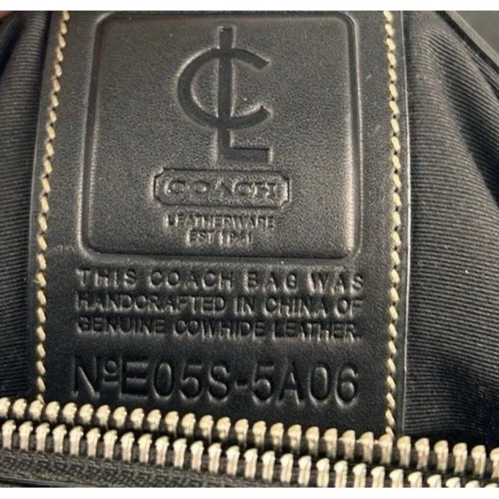 Vintage Coach Briefcase Messenger Black Bag 5A06 Black Y2k
